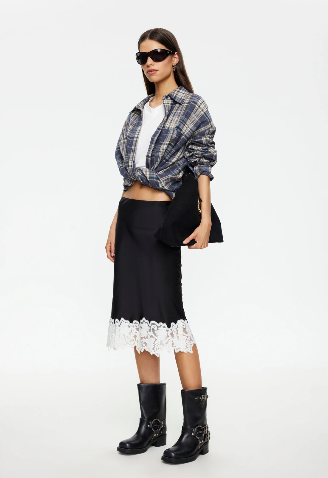 ANCHORED MIDI SKIRT - NOIR - Image 3