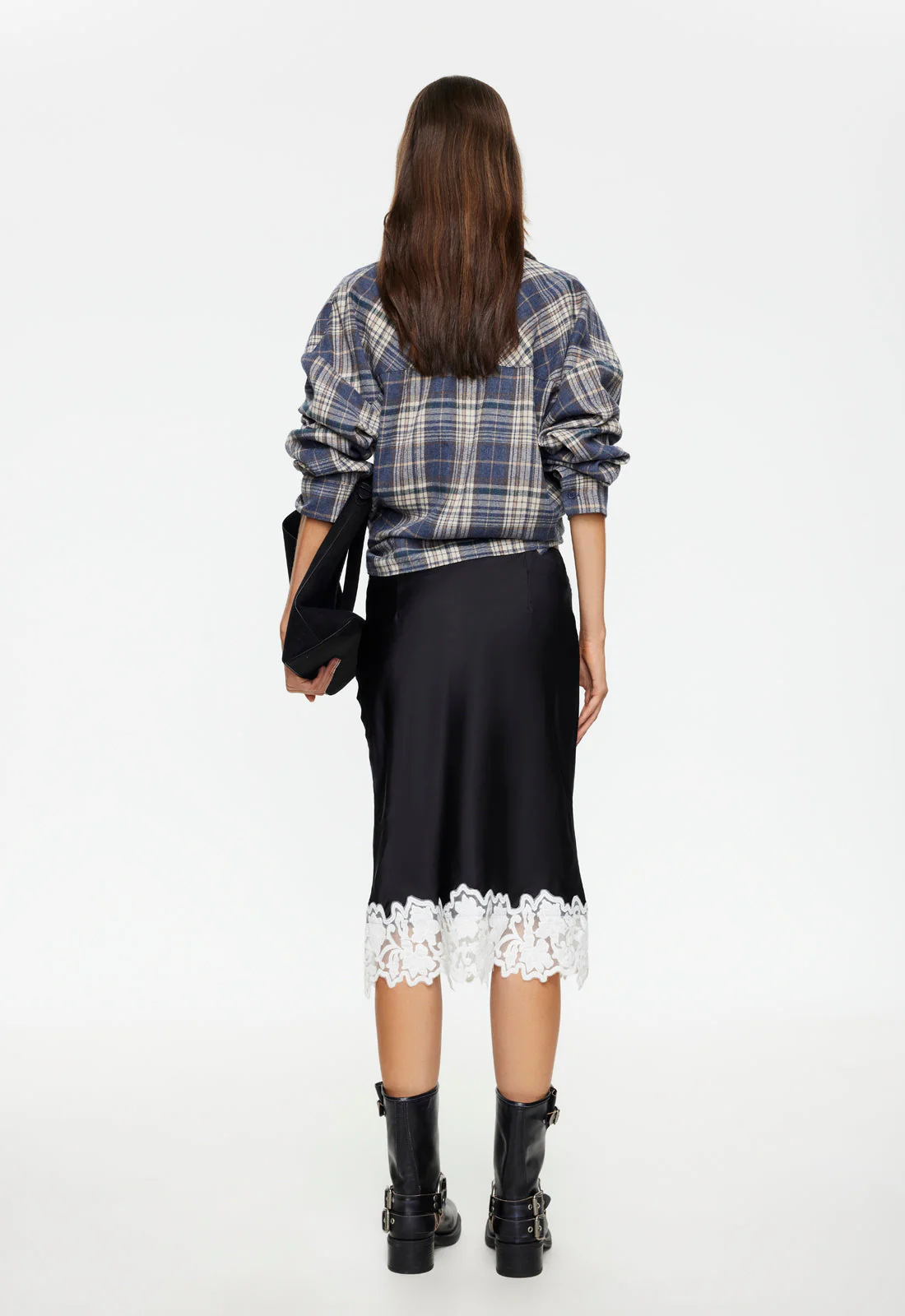 ANCHORED MIDI SKIRT - NOIR - Image 4