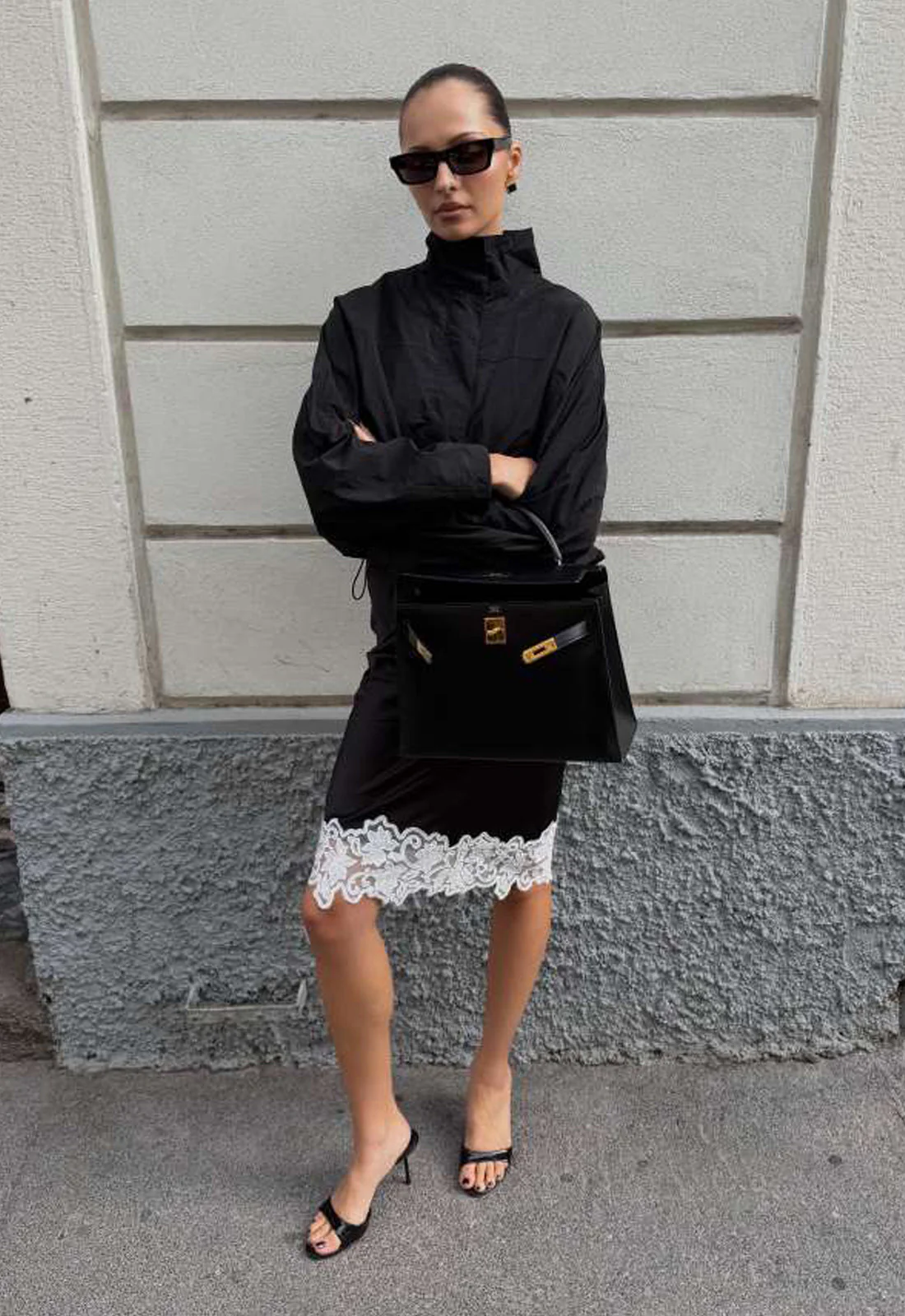 ANCHORED MIDI SKIRT - NOIR - Image 5