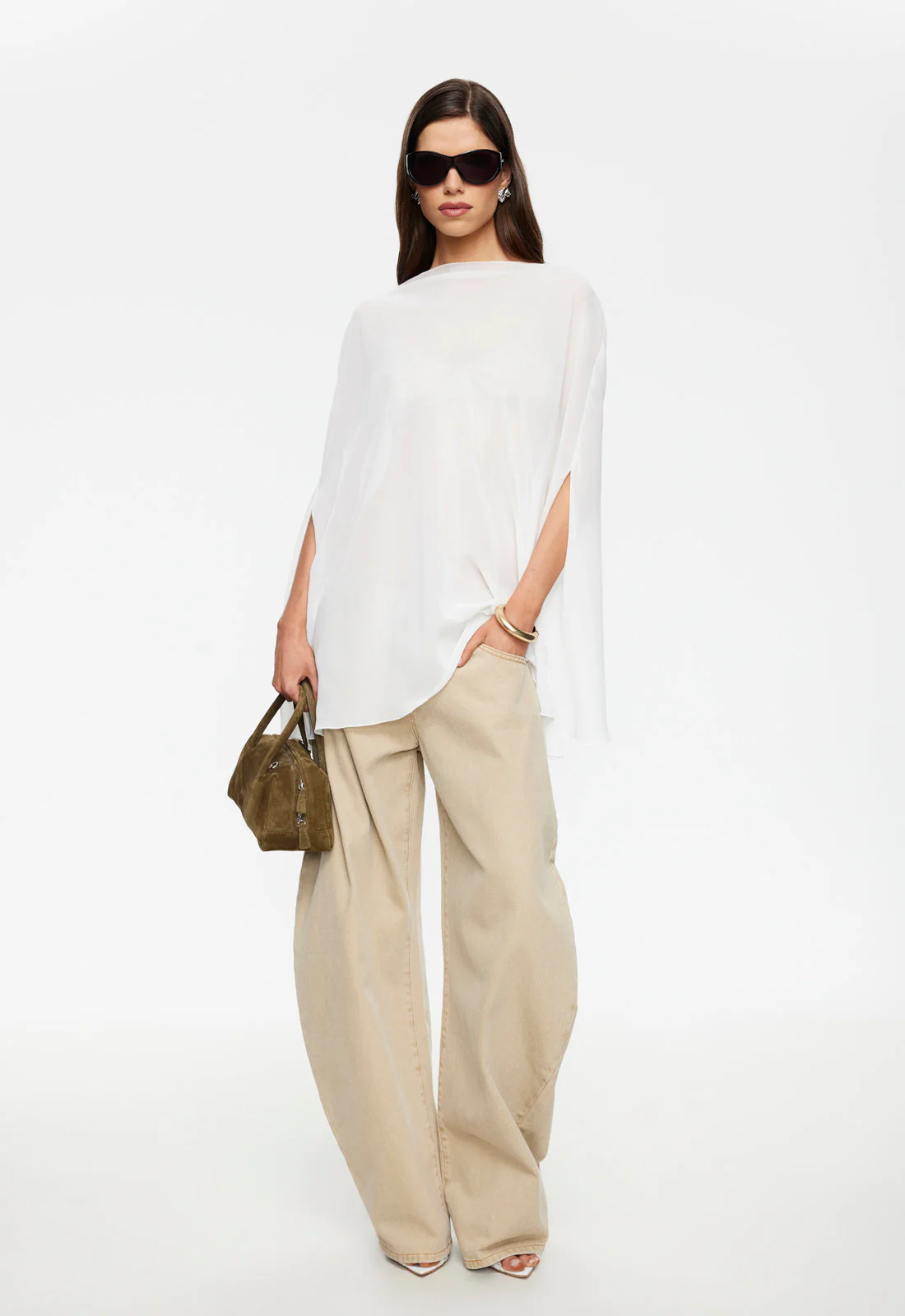 AURA PONCHO - PORCELAIN - Image 3