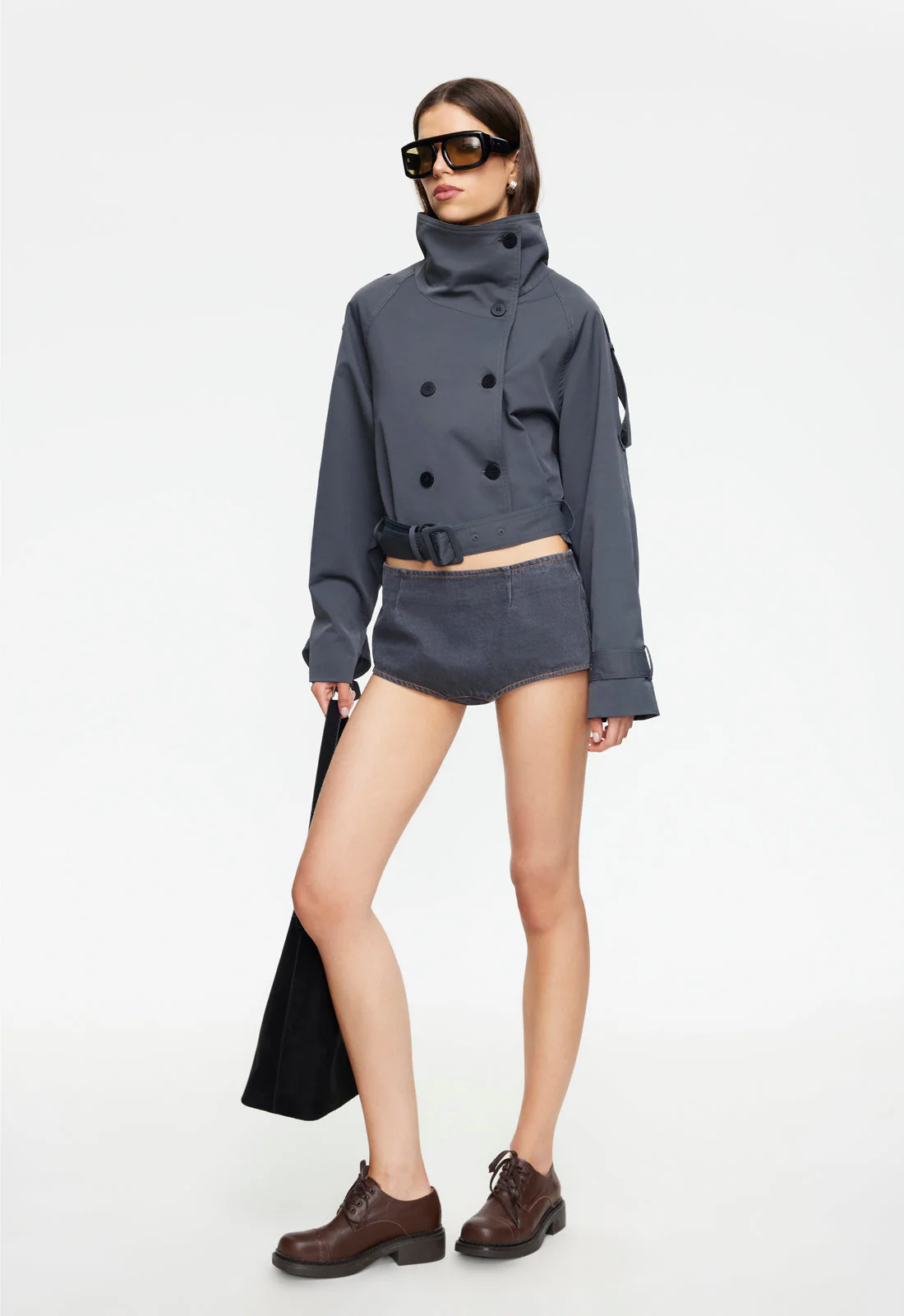 BLANC CROPPED TRENCH - OLIVE
