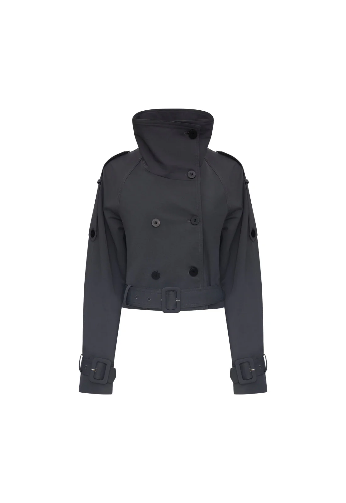 BLANC CROPPED TRENCH - OLIVE - Image 6