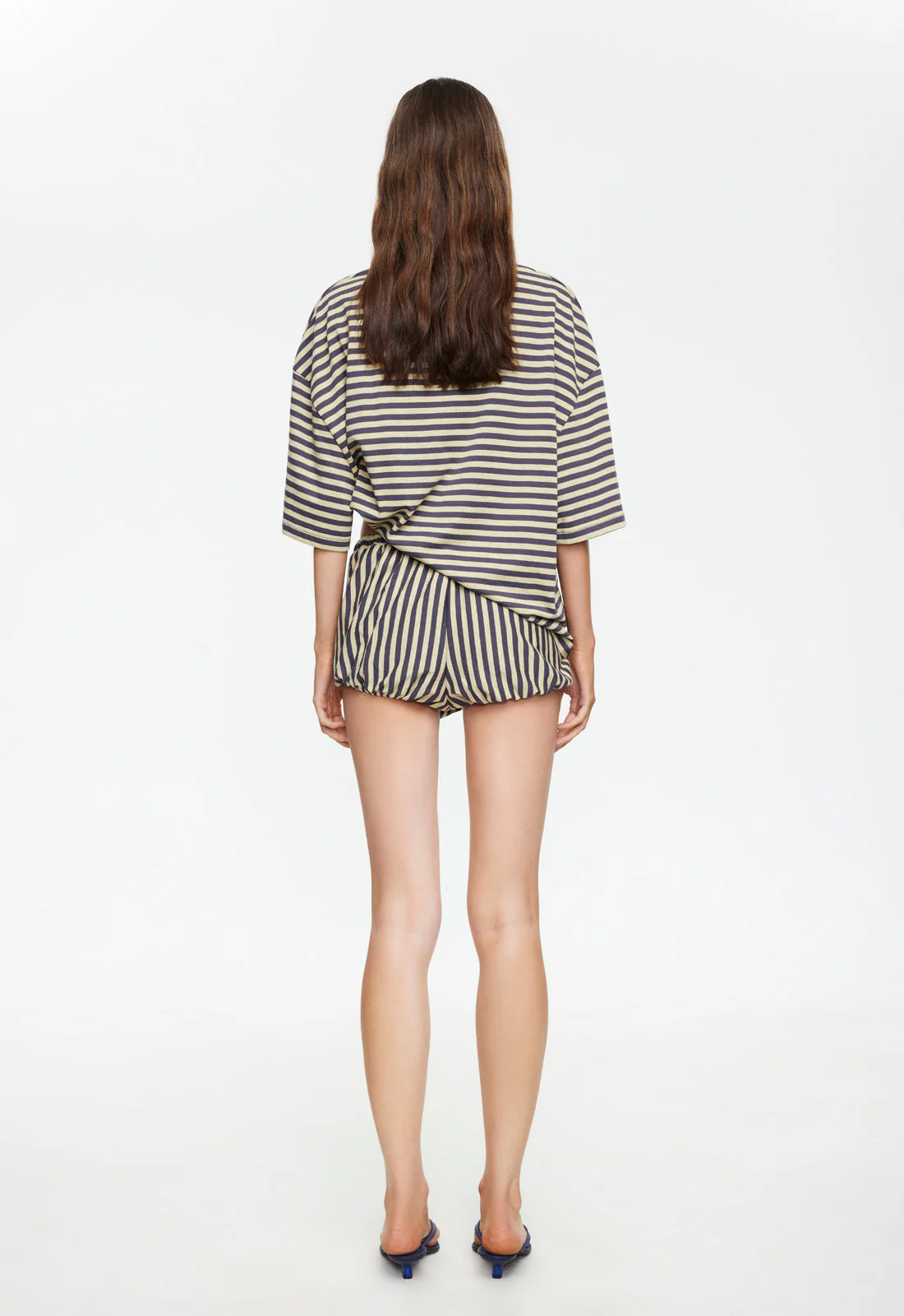 BLOOM BUBBLE SKORT - BEIGE STRIPE - Image 4