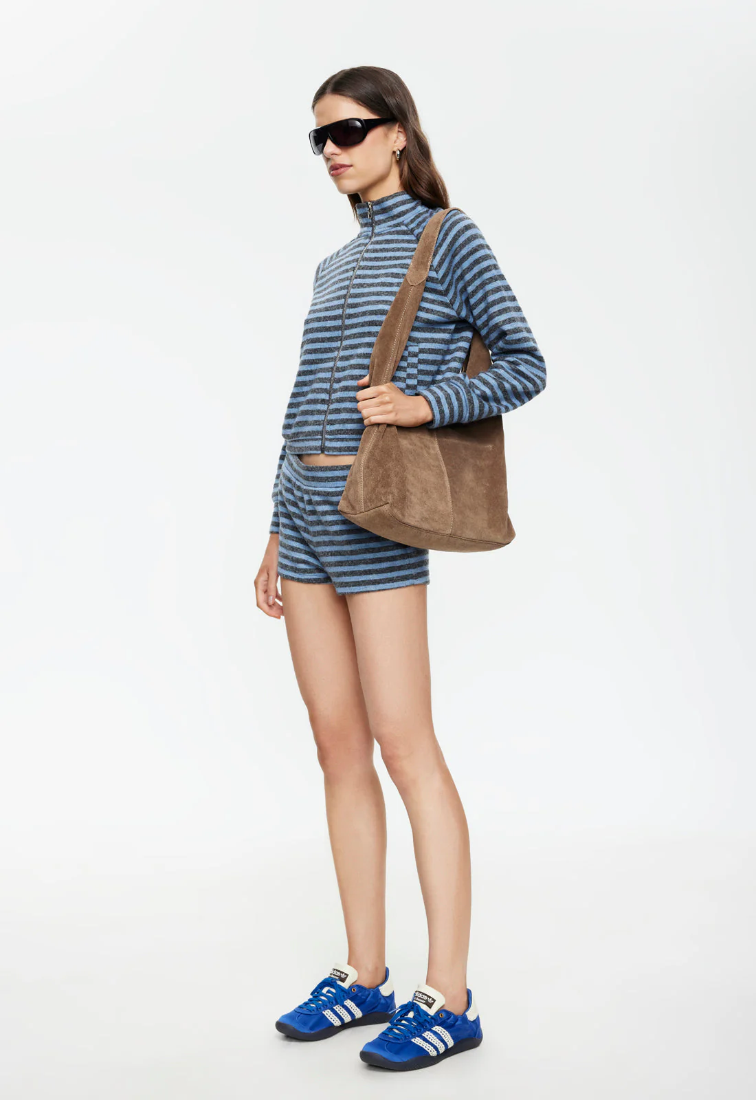 BLOOM KNIT JACKET - GREY BLUE STRIPE - Image 3