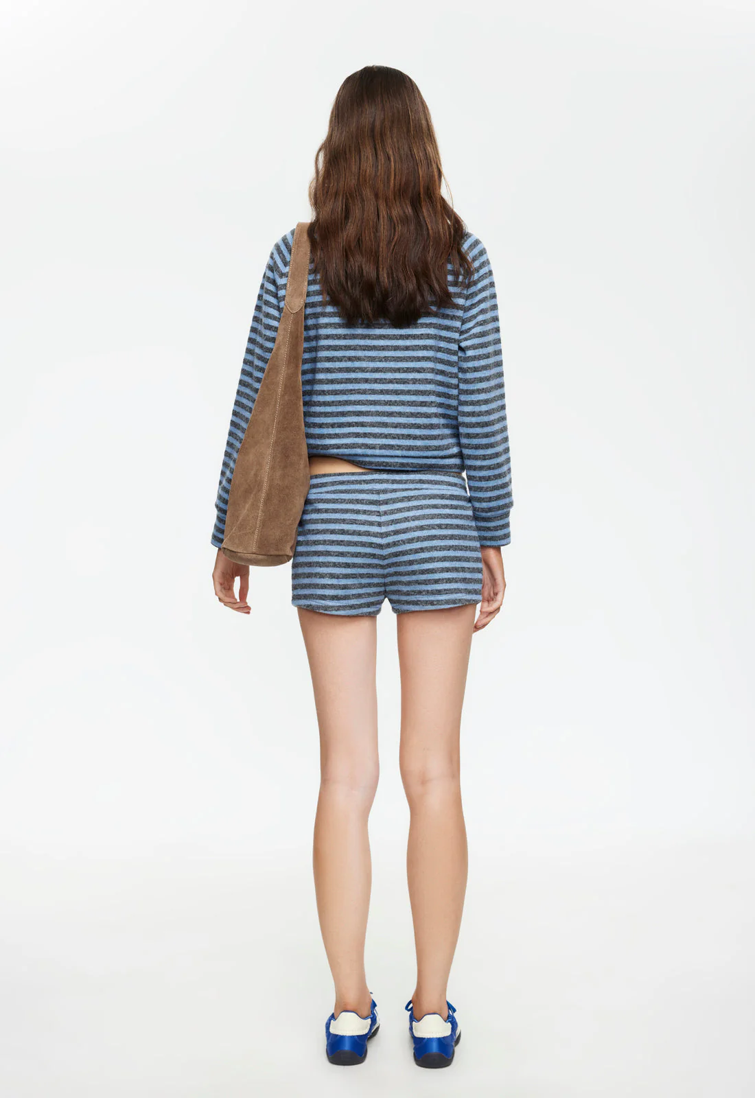 BLOOM KNIT JACKET - GREY BLUE STRIPE - Image 4
