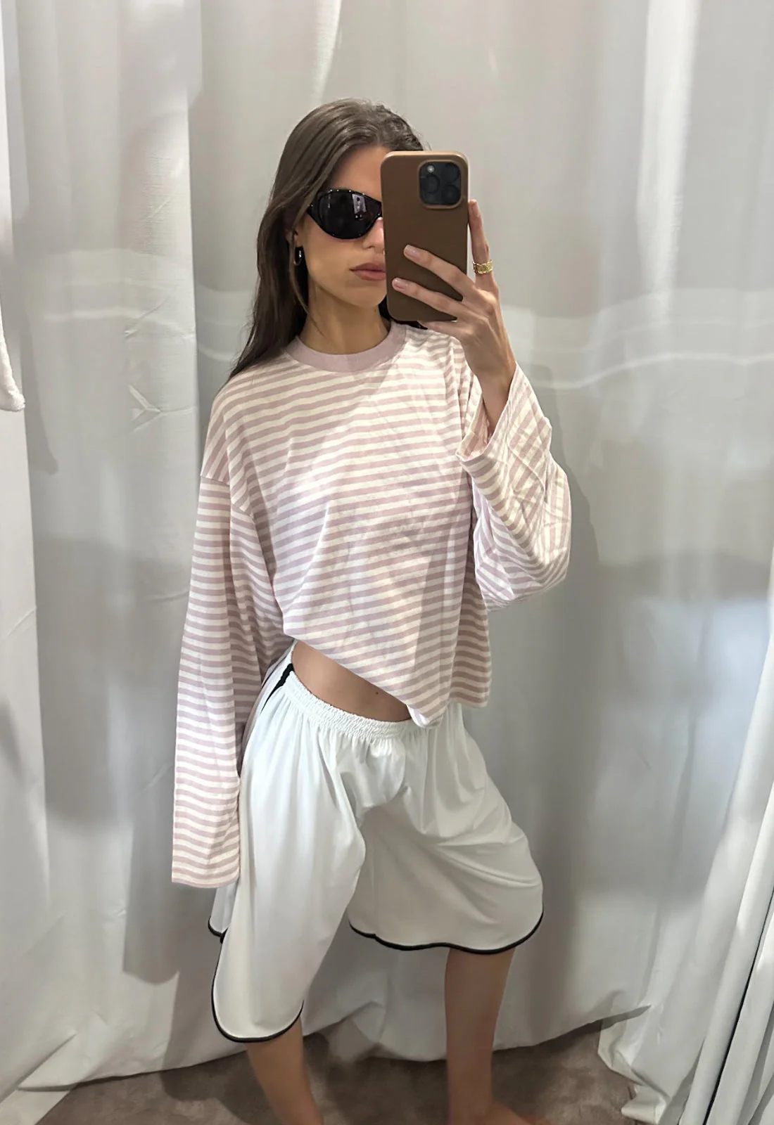 BLOOM LONG SLEEVE - BLUSH STRIPE