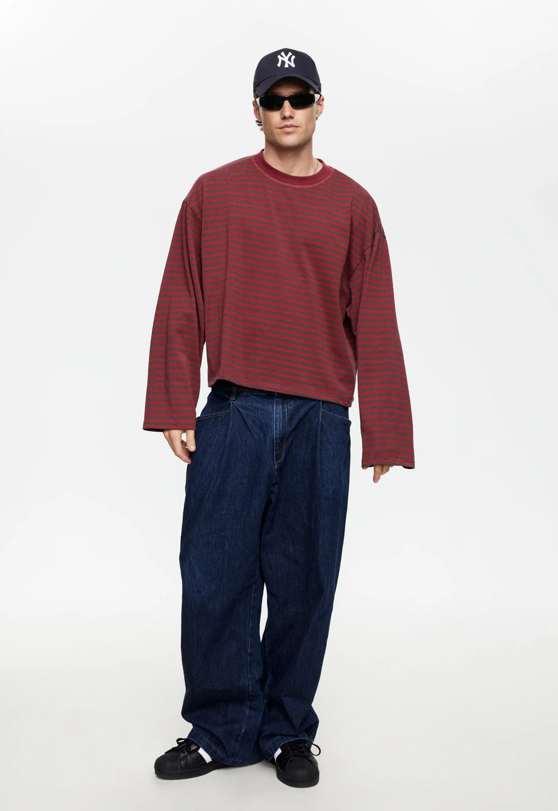 BLOOM LONG SLEEVE - CHOCOLATE WINE STRIPE - Image 2