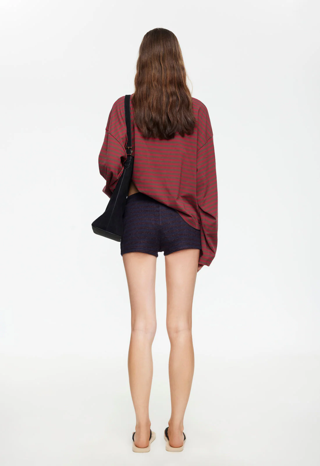 BLOOM LONG SLEEVE - CHOCOLATE WINE STRIPE - Image 4