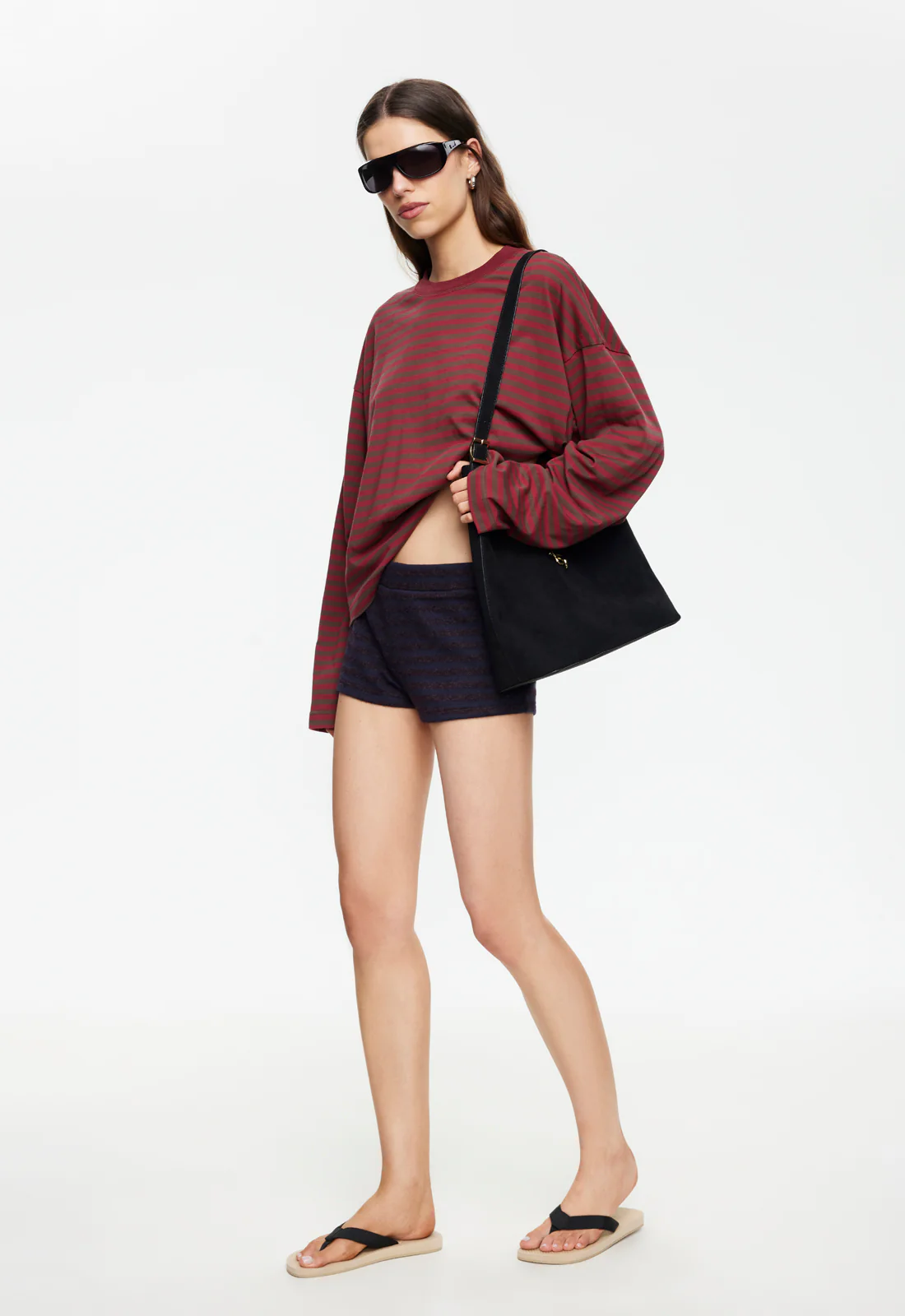 BLOOM LONG SLEEVE - CHOCOLATE WINE STRIPE - Image 5