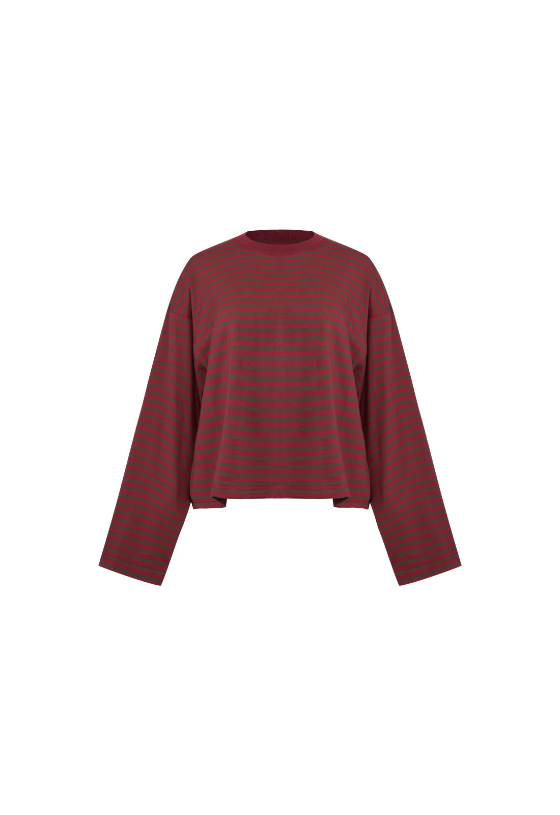 BLOOM LONG SLEEVE - CHOCOLATE WINE STRIPE - Image 7