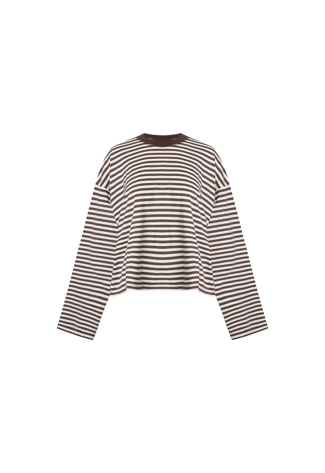BLOOM LONG SLEEVE - DARK CHOCOLATE STRIPE - Image 5