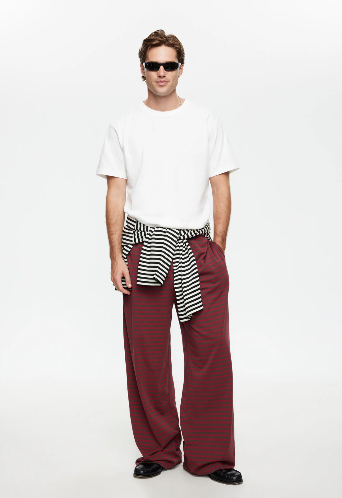 BLOOM PANT - CHOCOLATE WINE STRIPE - Image 3