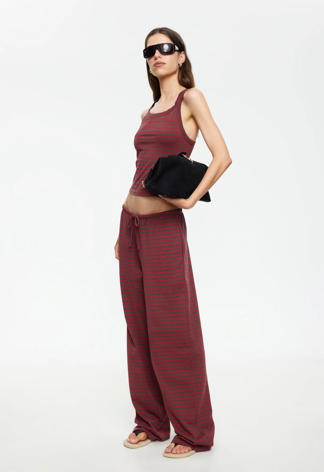 BLOOM PANT - CHOCOLATE WINE STRIPE - Image 5