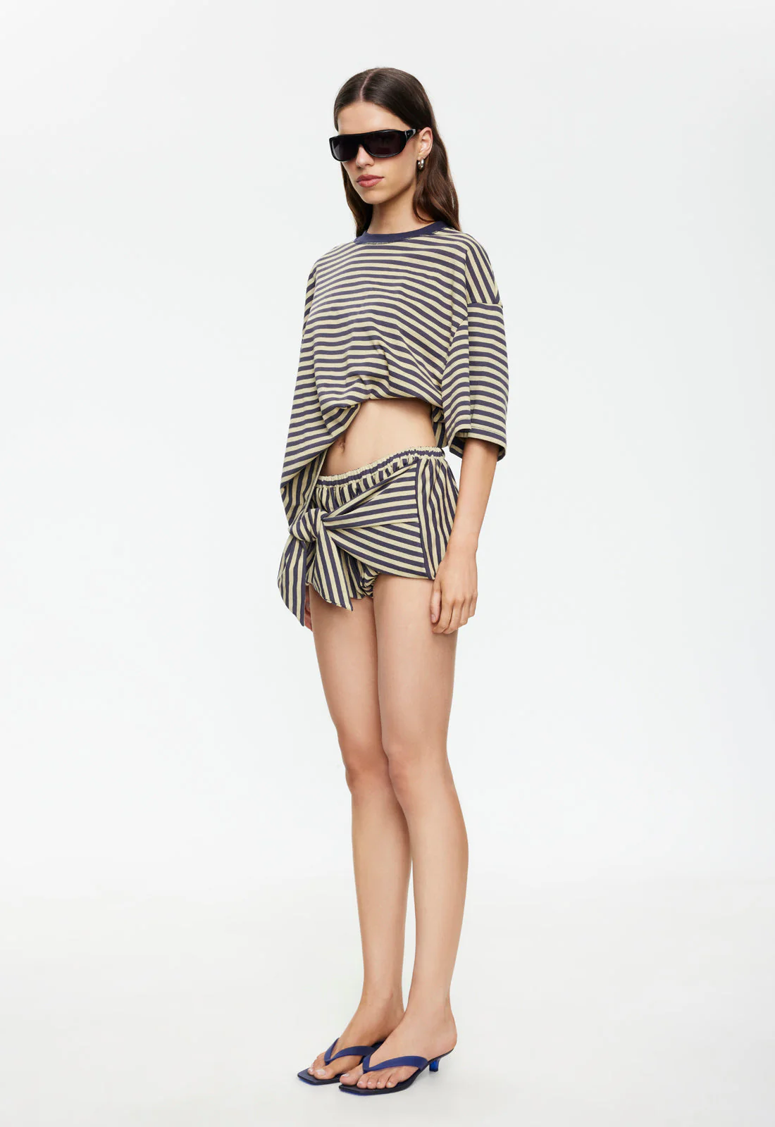 BLOOM SHORT SLEEVE - BEIGE STRIPE - Image 4