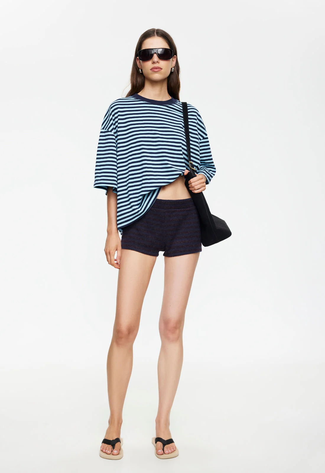 BLOOM SHORT SLEEVE - NAVY SEA STRIPE
