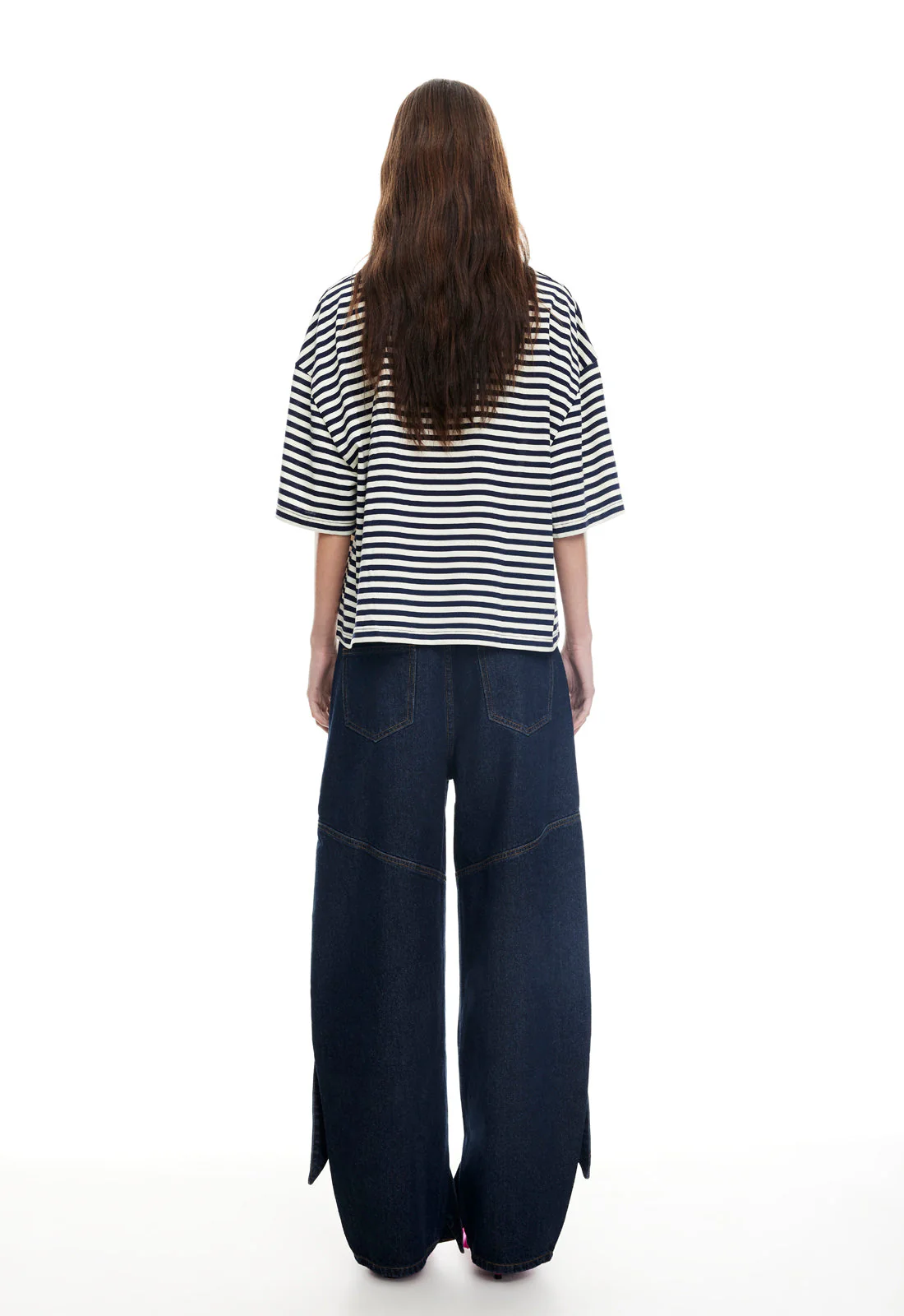 BLOOM SHORT SLEEVE - WHITE NAVY STRIPE - Image 5