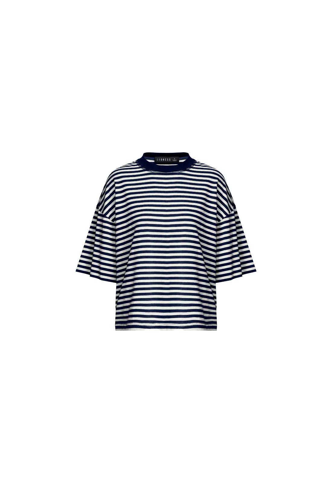 BLOOM SHORT SLEEVE - WHITE NAVY STRIPE - Image 6