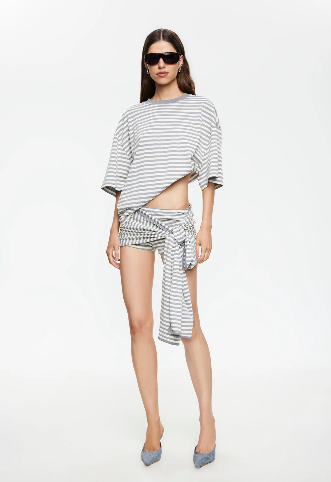 BLOOM SKORT - ASH STRIPE - Image 2