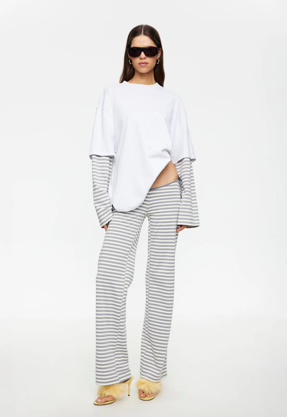 BLOOM TIE PANT - ASH STRIPE - Image 3
