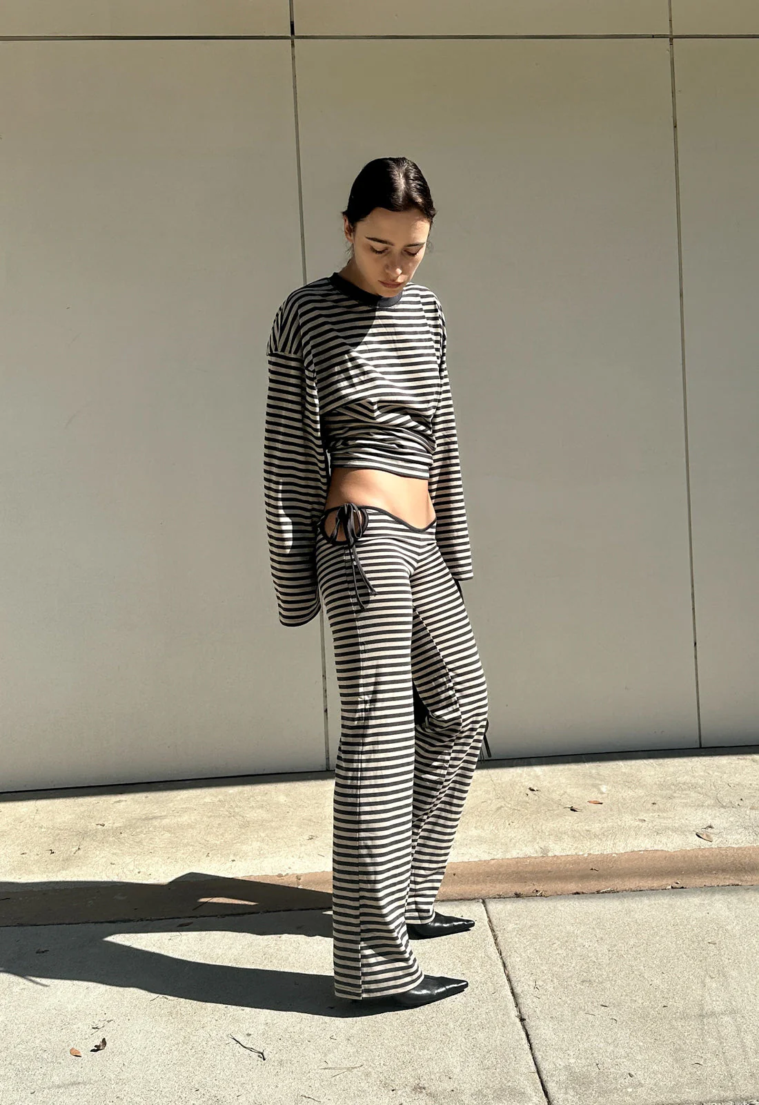 BLOOM TIE PANT - SLATE STRIPE - Image 4
