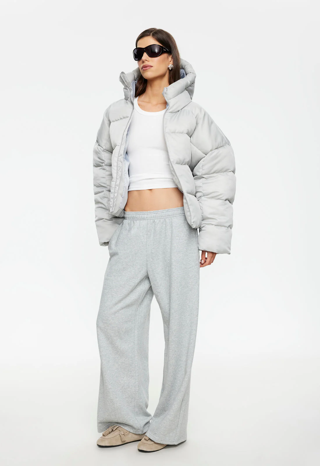 CINDY PUFFER JACKET - ASH