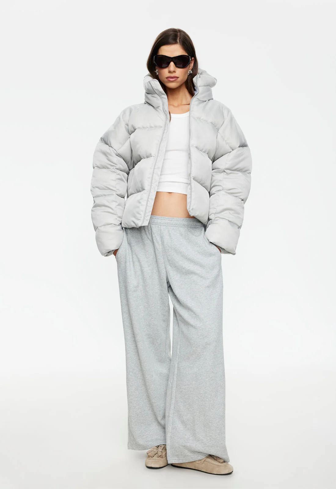 CINDY PUFFER JACKET - ASH - Image 2