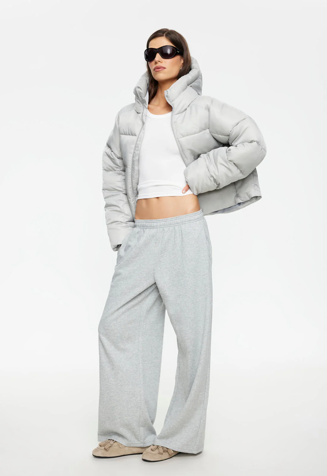CINDY PUFFER JACKET - ASH - Image 3