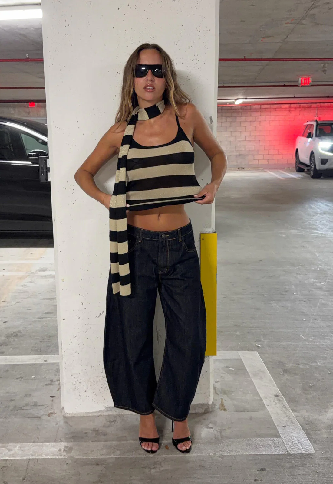 DOLCE TANK TOP - SAND STRIPE - Image 2