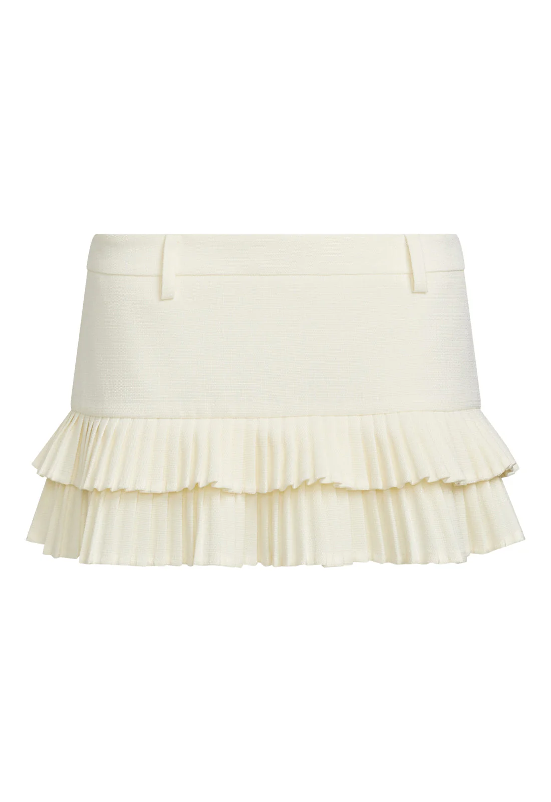 DOUBLE RUFFLE MINI SKORT - SOFT LEMON - Image 7