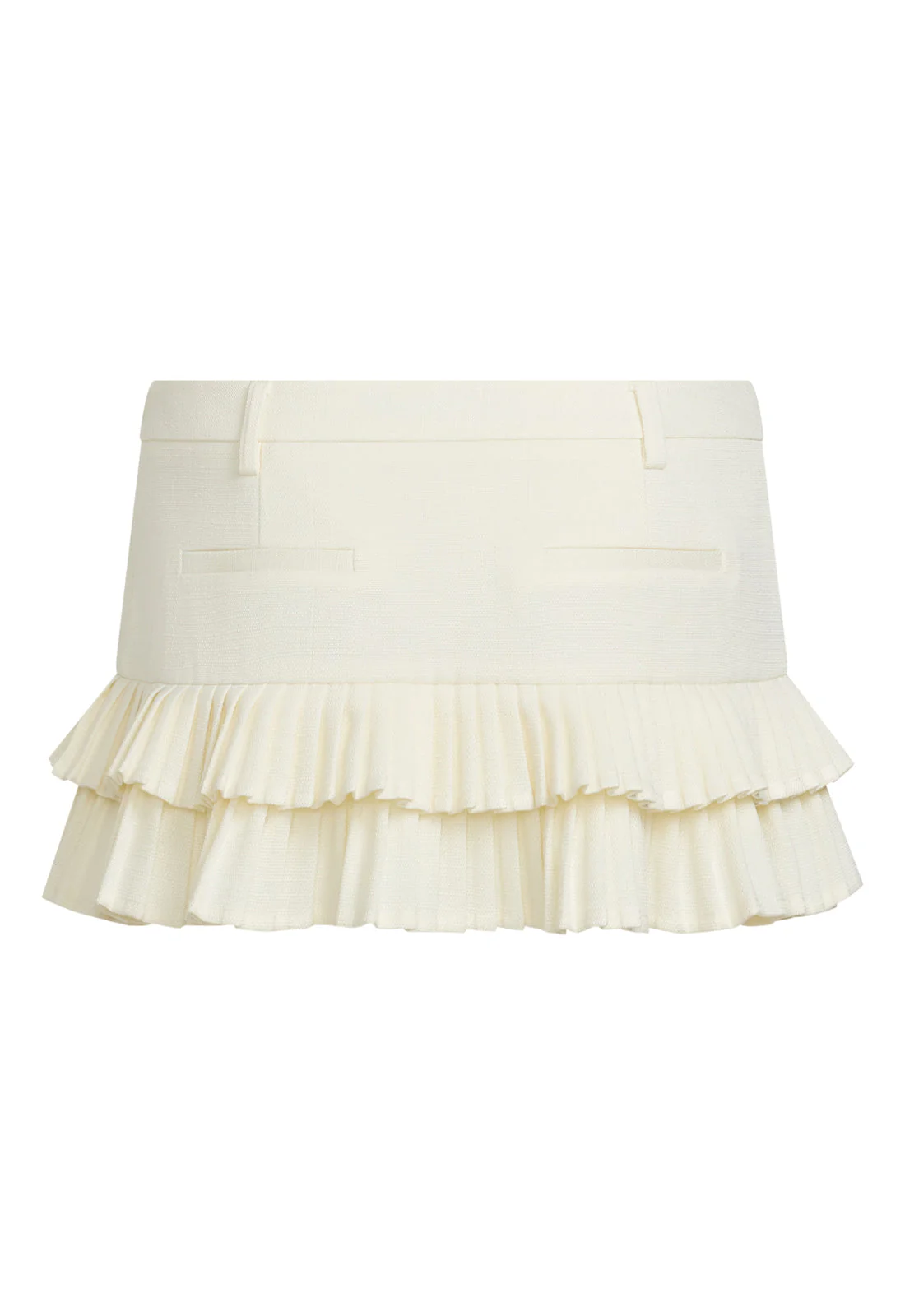 DOUBLE RUFFLE MINI SKORT - SOFT LEMON - Image 8