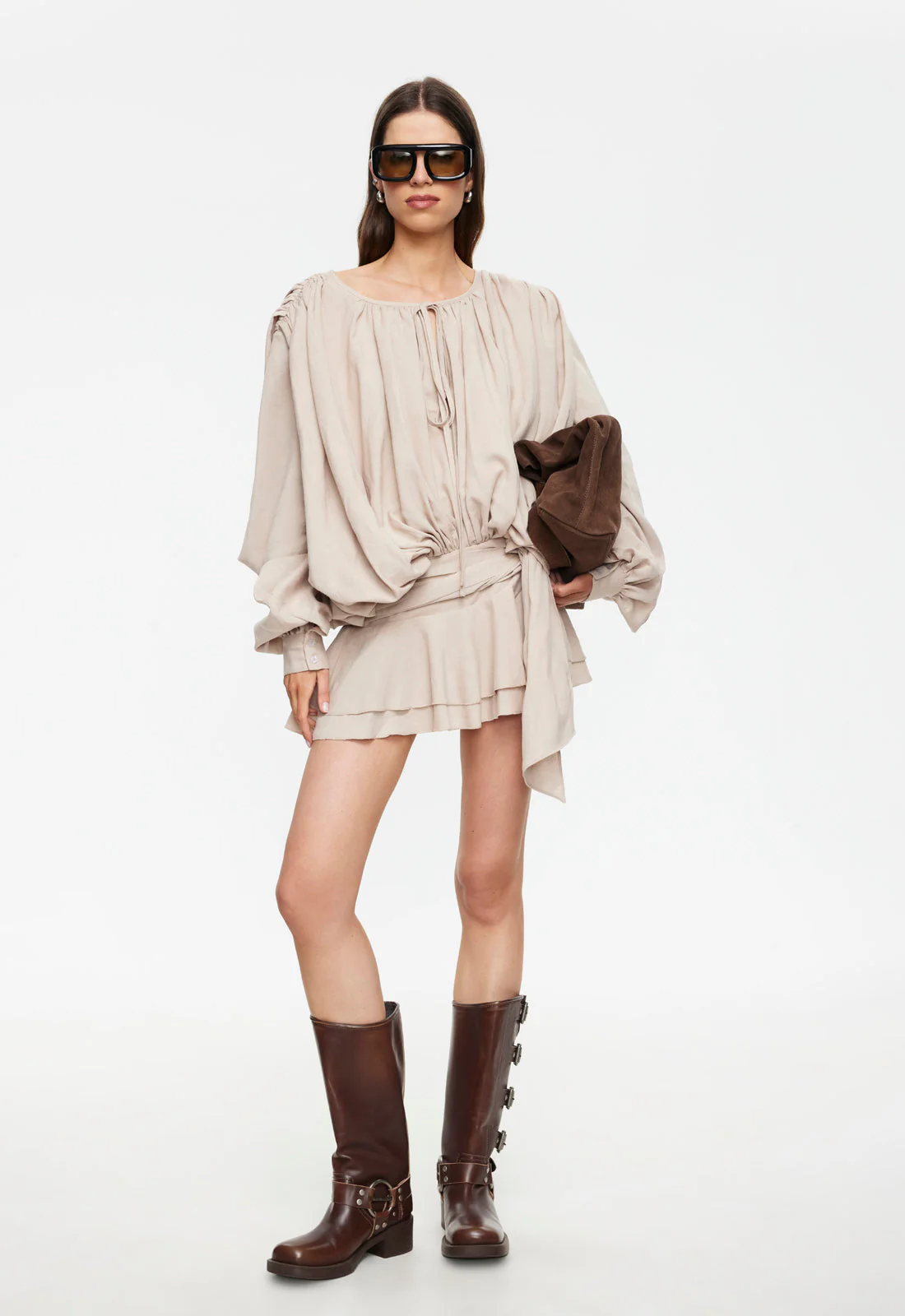 ELEMENTS MINI DRESS - BEIGE - Image 3