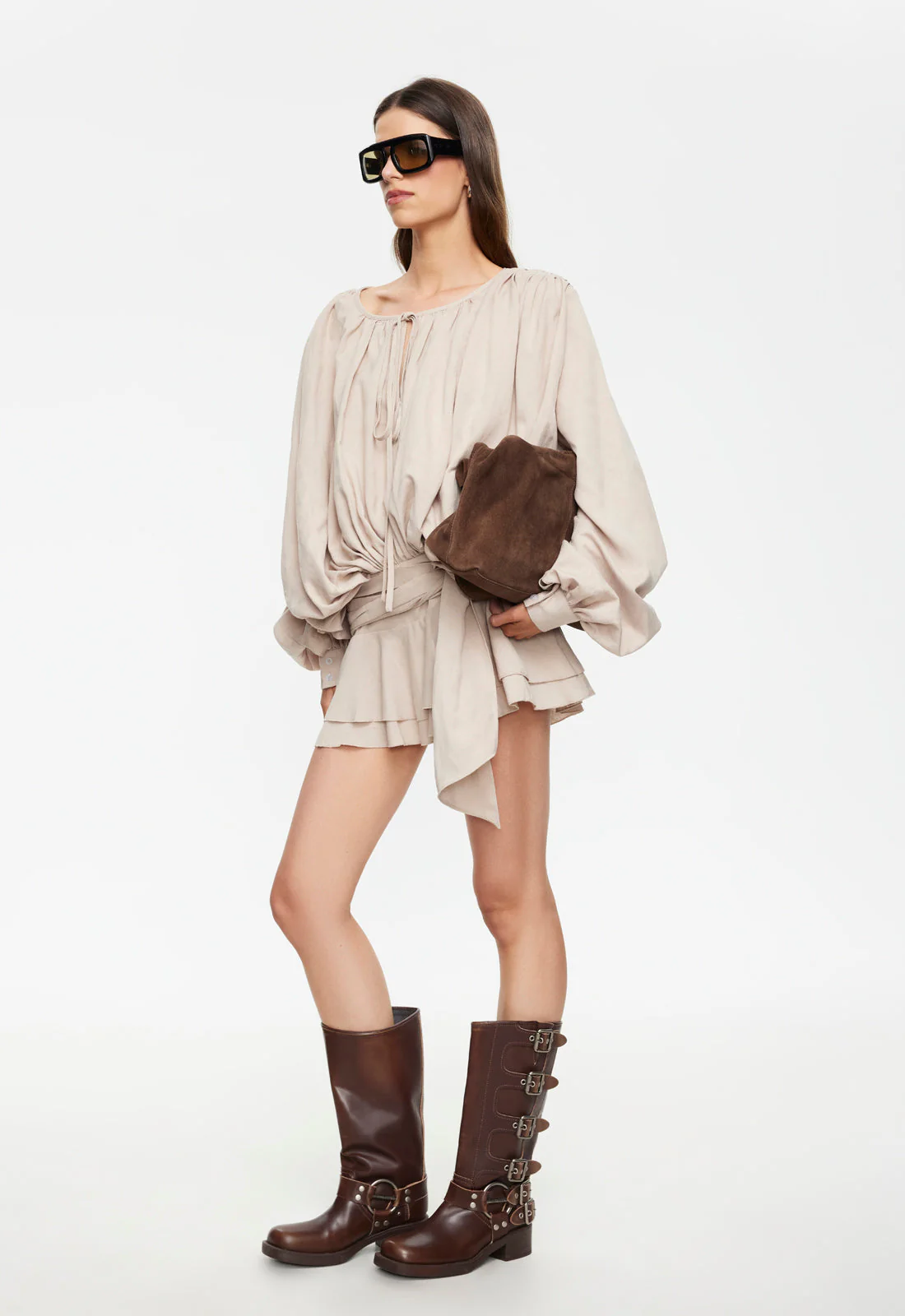 ELEMENTS MINI DRESS - BEIGE - Image 4