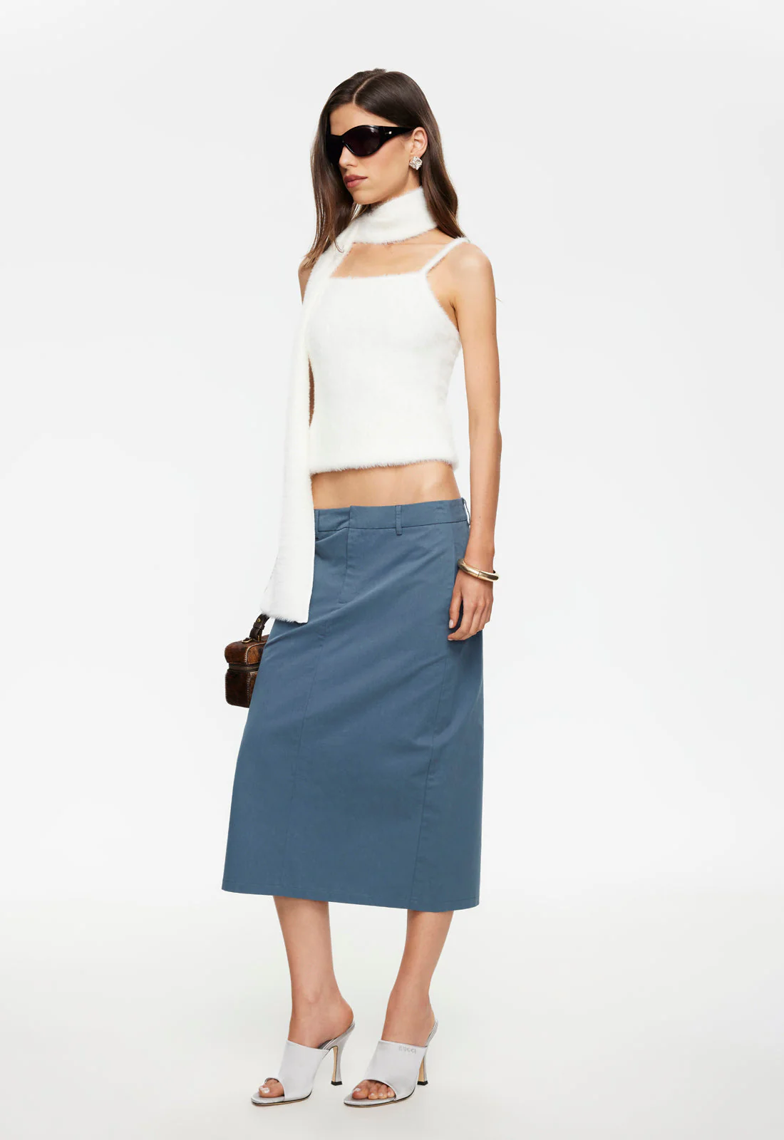 FAMIGLIA MIDI SKIRT - SLATE - Image 3