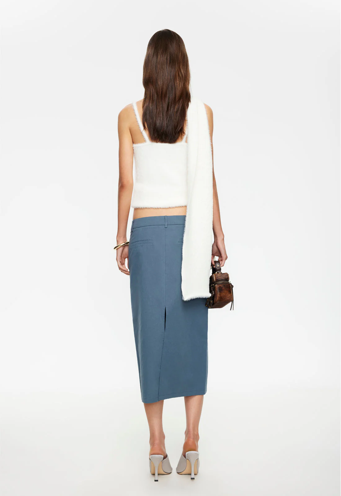 FAMIGLIA MIDI SKIRT - SLATE - Image 4