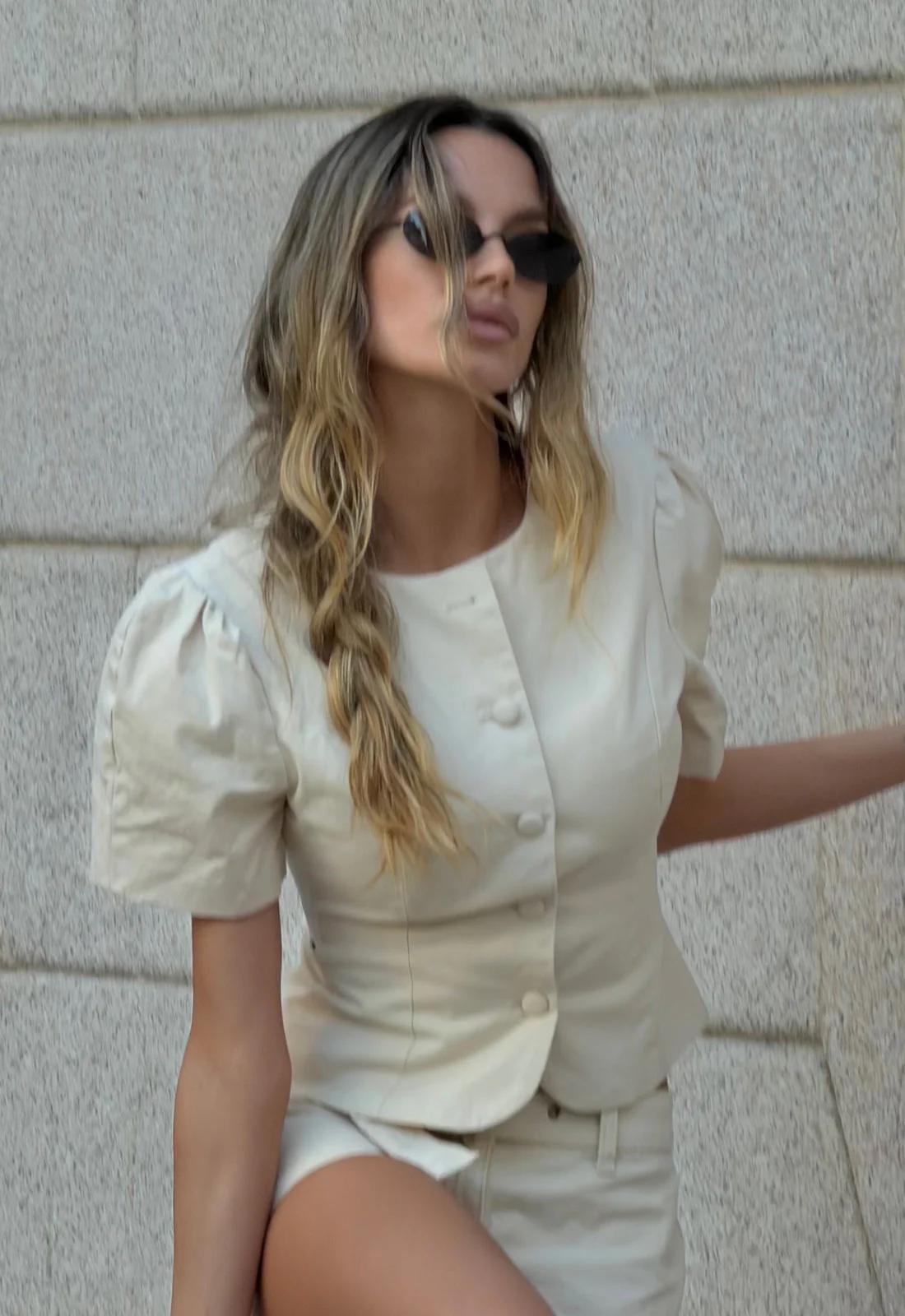 FEMME BLOUSE - BEIGE - Image 6