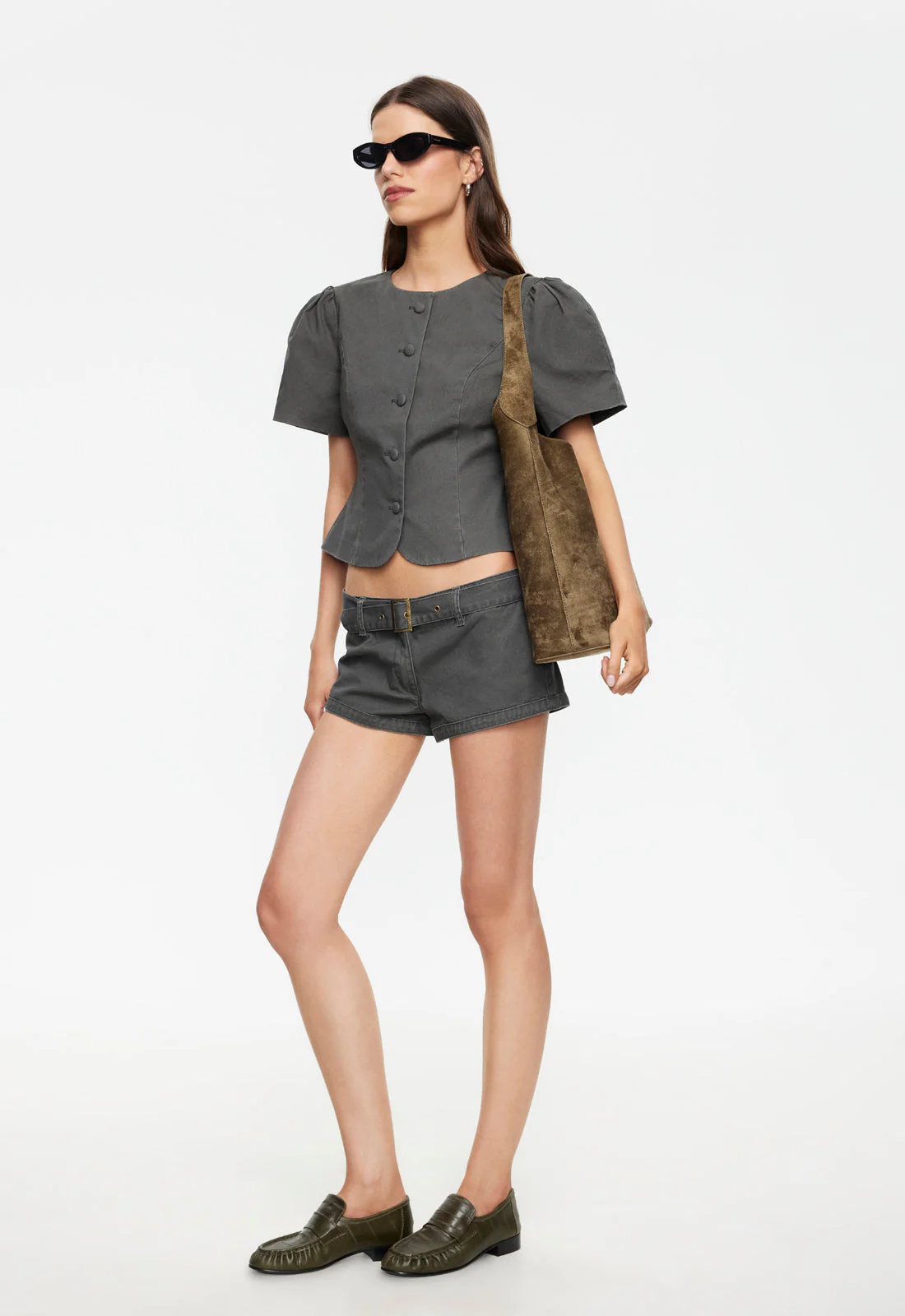 FEMME BLOUSE - MOSS - Image 2