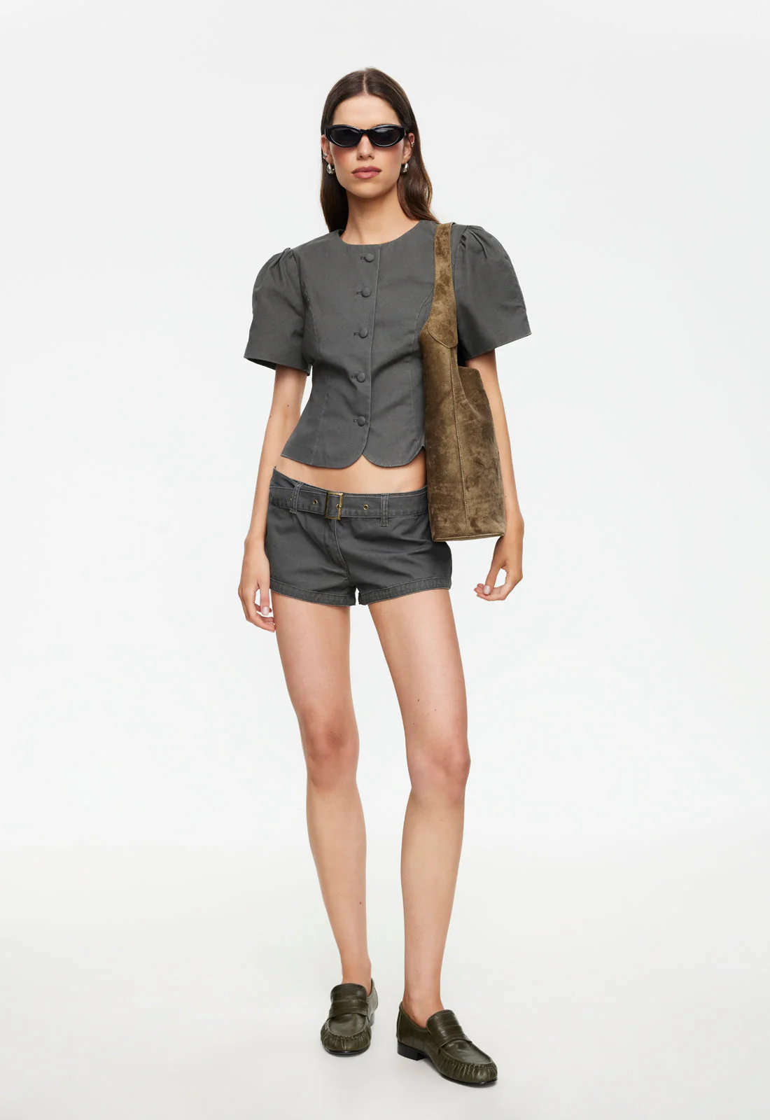 FEMME BLOUSE - MOSS - Image 3