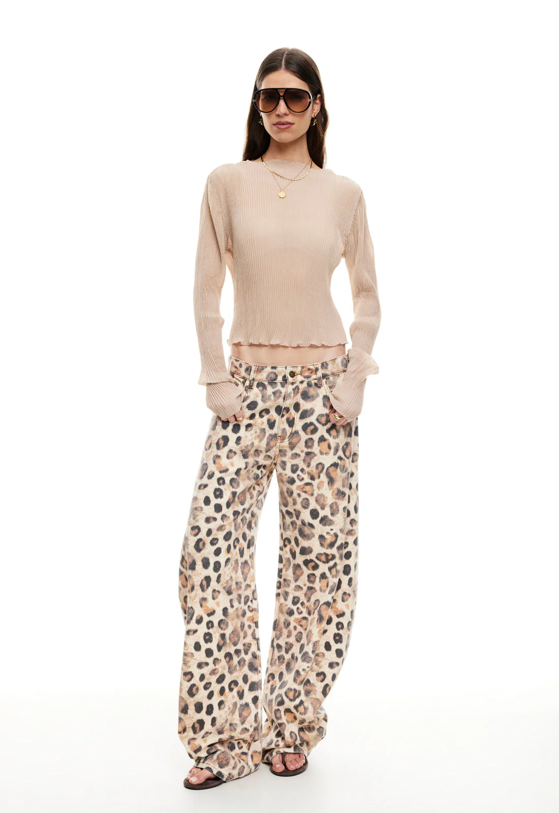 FORD LONG SLEEVE TOP - BEIGE - Image 3