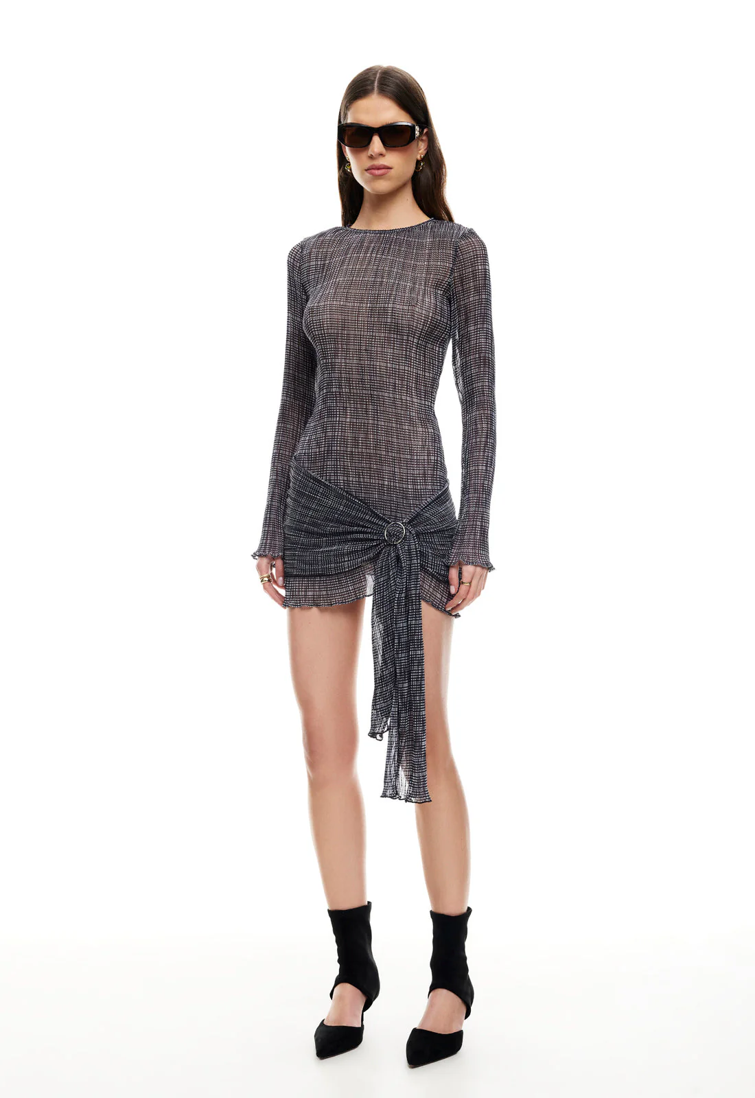 FORD MINI DRESS - NOIR PLAID - Image 3