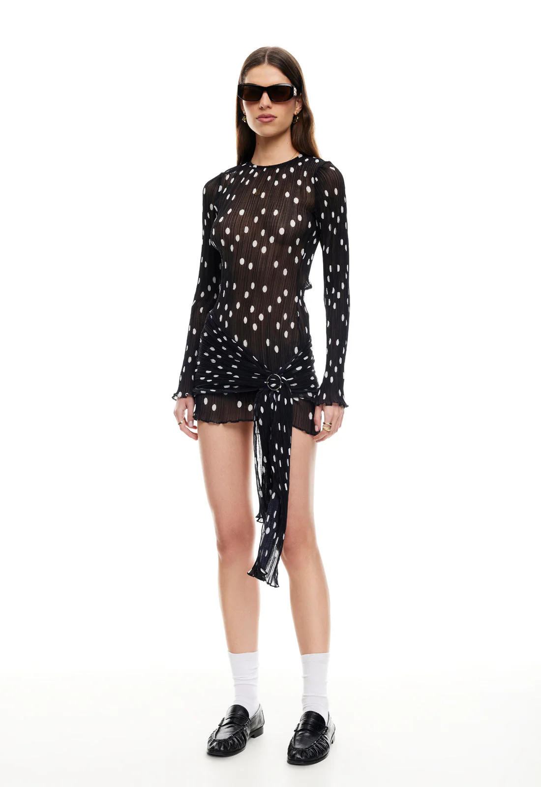 FORD MINI DRESS - NOIR POLKA