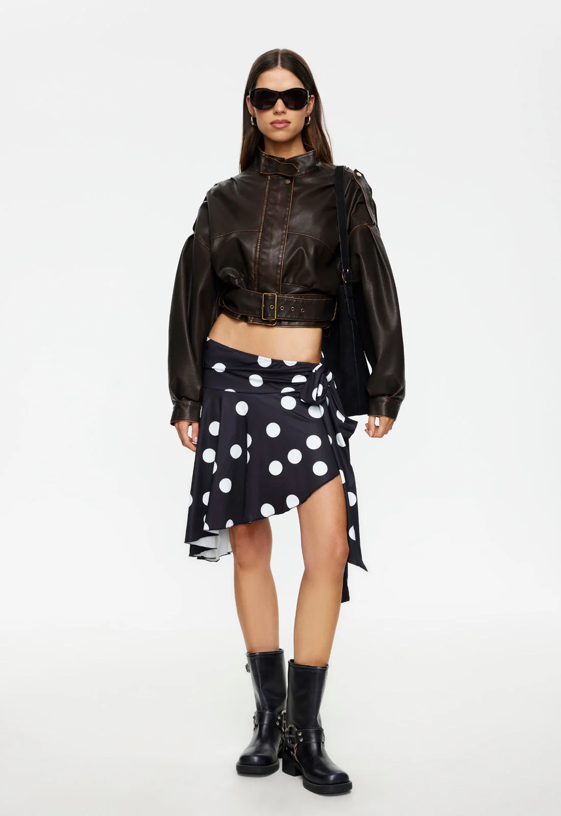 GIGI LEATHER JACKET - CHOCOLATE - Image 3