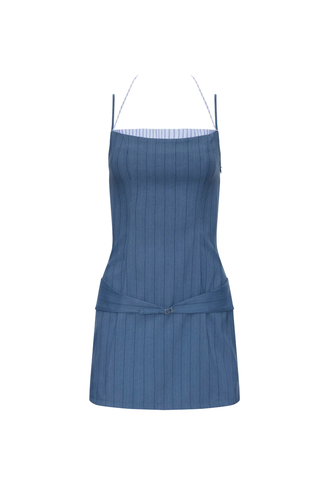 GLACÉ MINI DRESS - NAVY STRIPE - Image 6