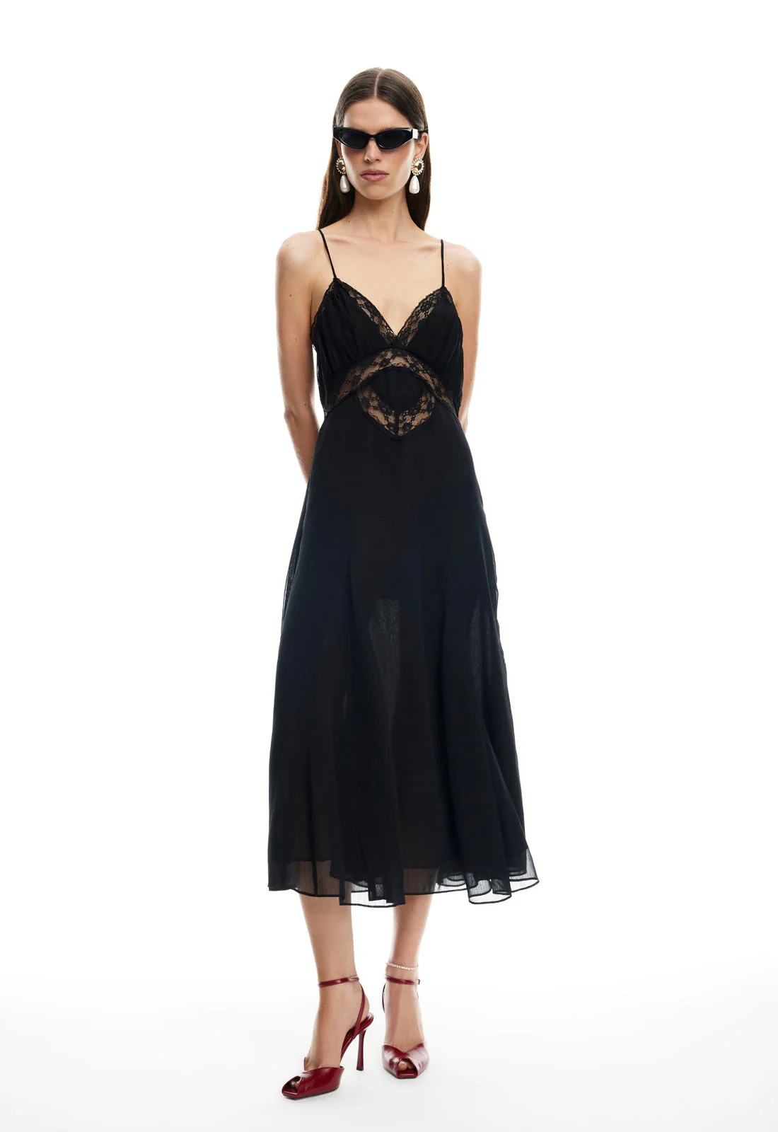 HARMONY MIDI DRESS - OBSIDIAN - Image 3