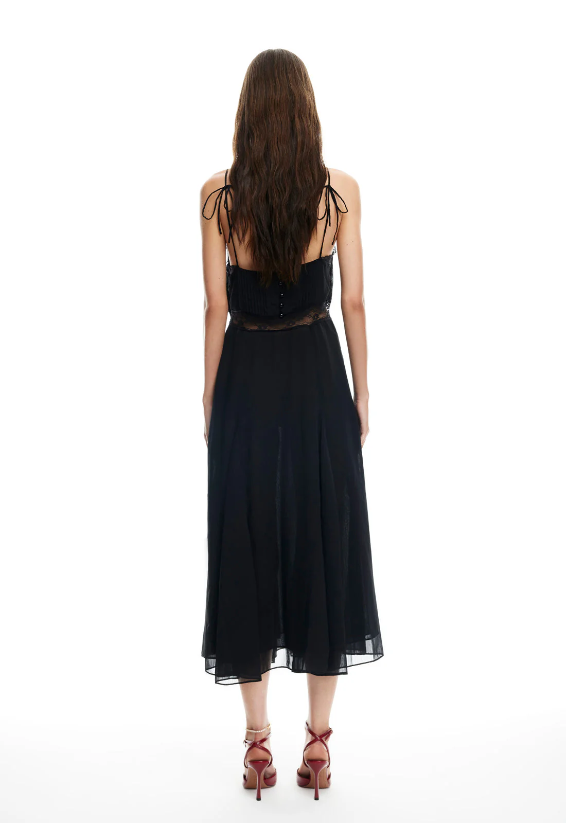 HARMONY MIDI DRESS - OBSIDIAN - Image 5
