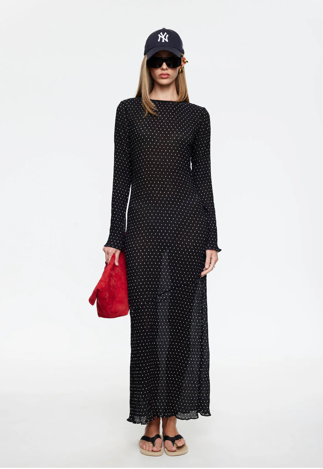 HAVEN MAXI DRESS - NOIR POLKA