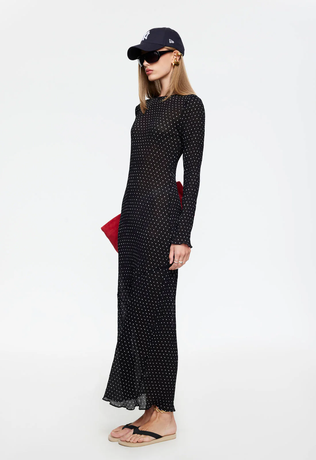 HAVEN MAXI DRESS - NOIR POLKA - Image 4