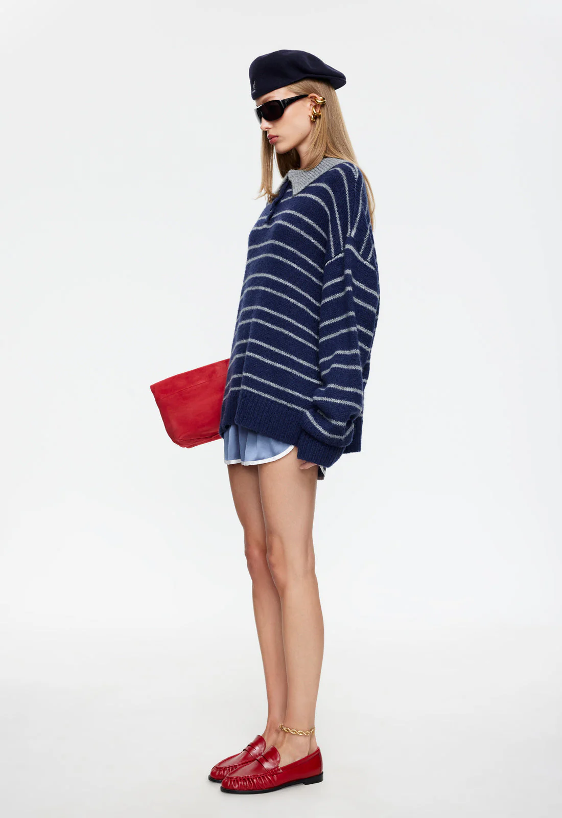 HONEY MINI SHORTS  - SLATE BLUE - Image 3