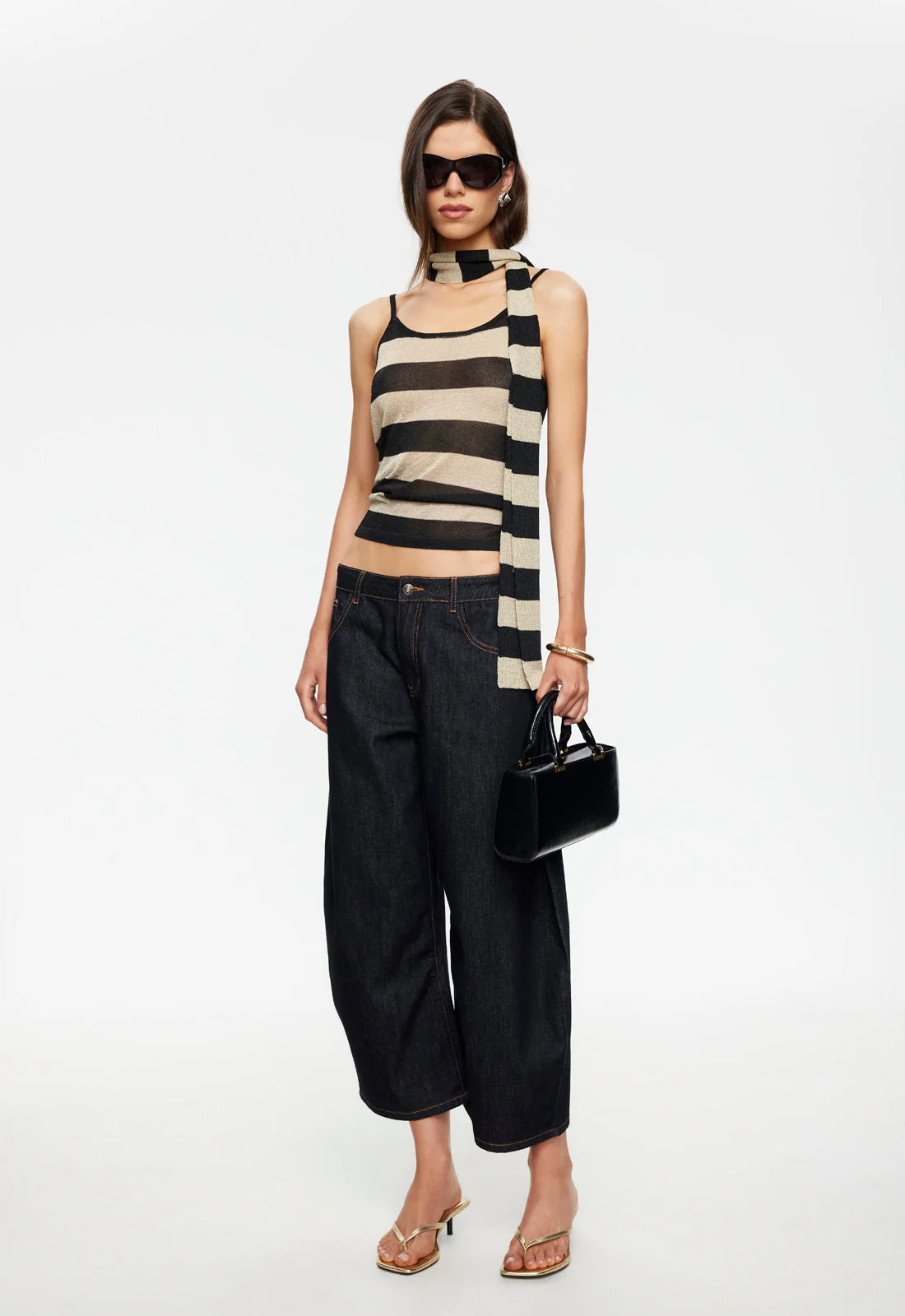 HORSESHOE CROPPED JEAN - INDIGO - Image 4