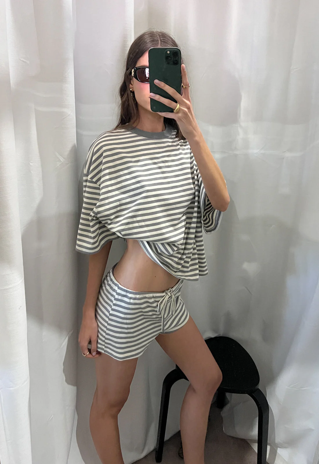 KOURT BLOOMERS - ASH STRIPE - Image 6