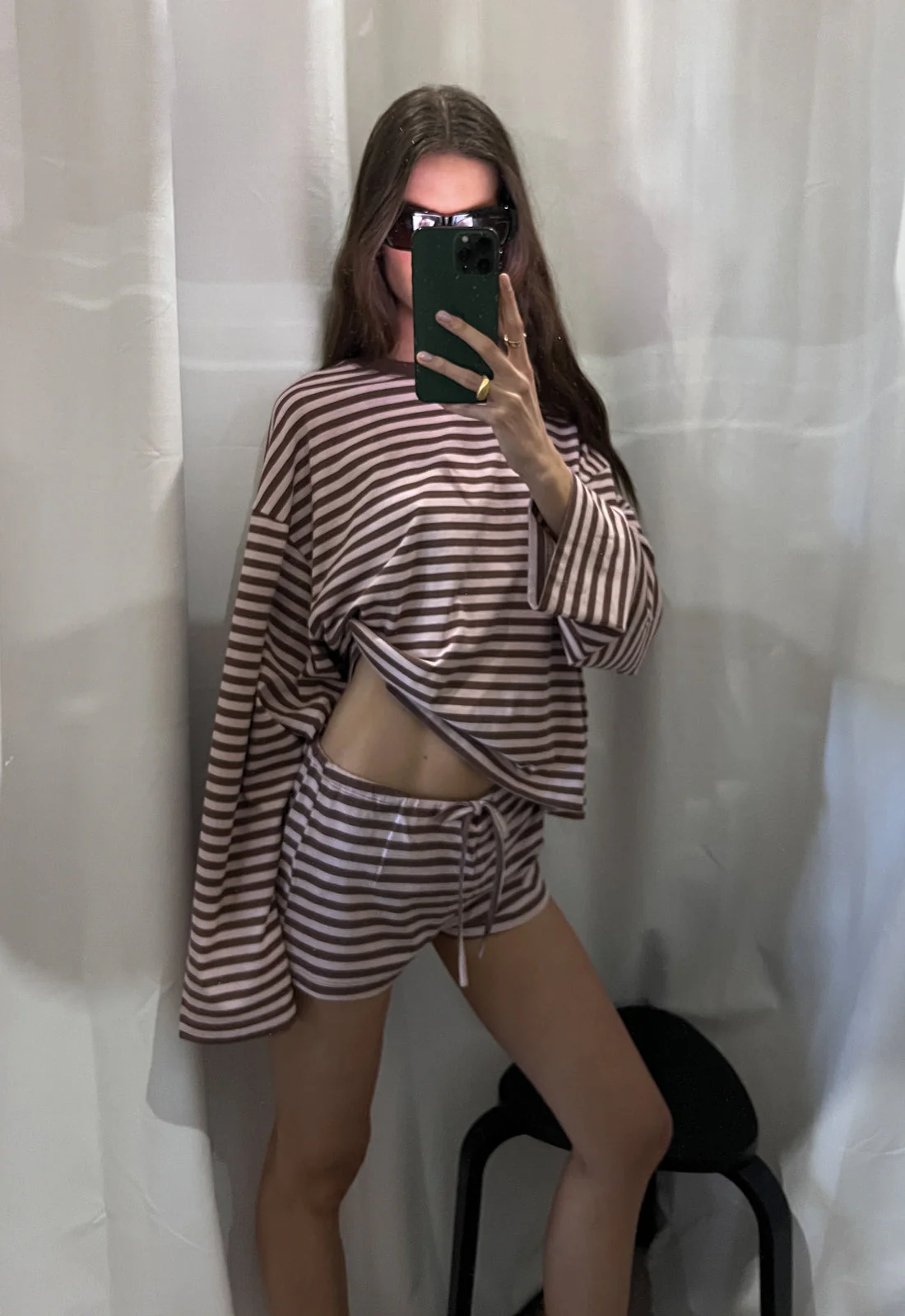 KOURT BLOOMERS - CHOCOLATE BLUSH STRIPE - Image 4